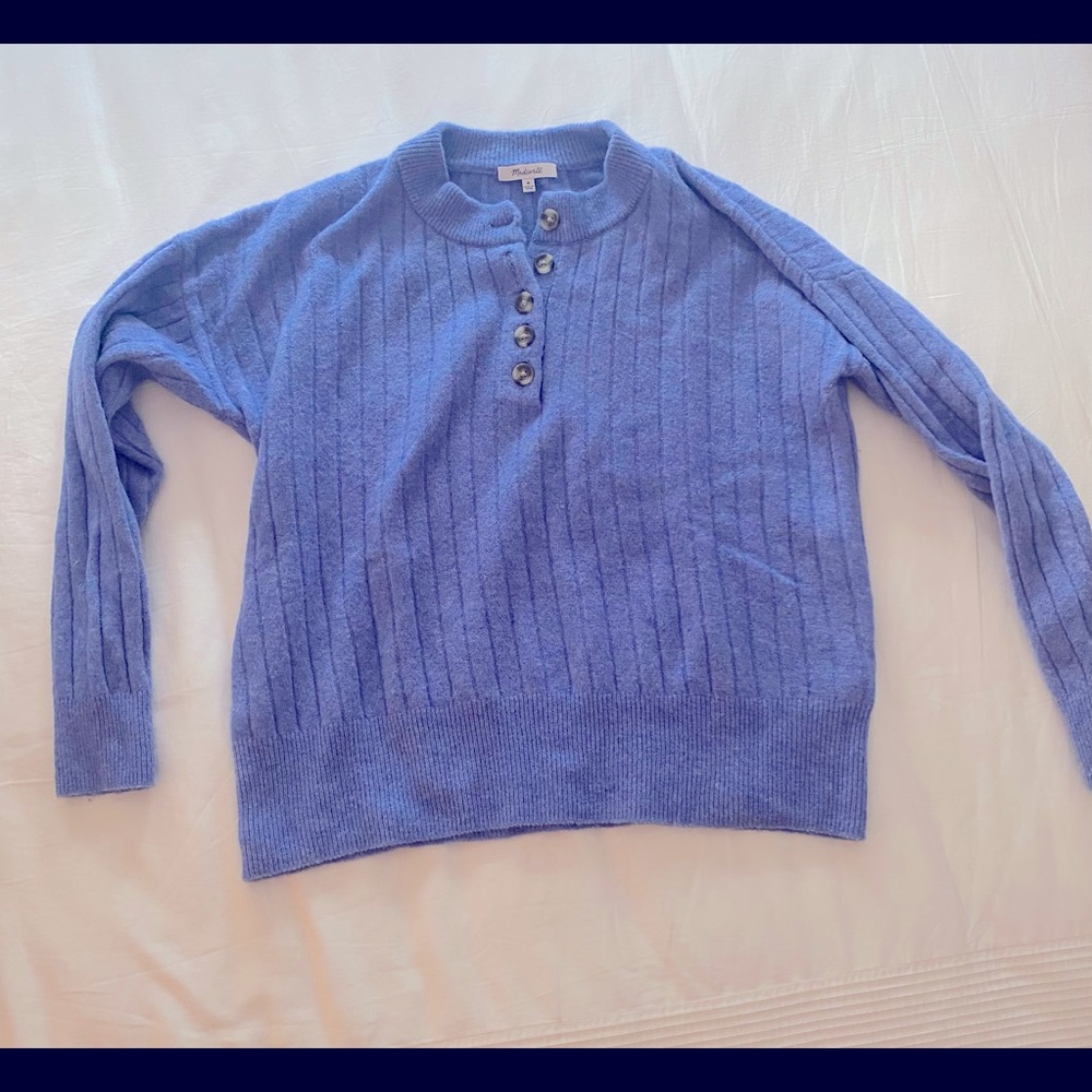 Madewell Bowden Henley Sweater in Coziest Yarn